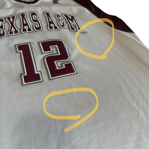 College Equipment Texas A&M Basketball #12 Jersey Size Large - Picture 5 of 8